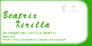 beatrix kirilla business card